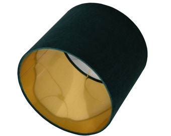 Green  Velvet Drum Lampshade-Velvet  Lamp Shade- Lampshade-Custom Made-To-Order-Home Decor-Table Lamp-Designer Lampshade-Gold Velvet Decor