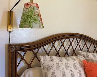 Custom Sconce Shade-Chandelier Shade-Colorful Lamp Shade-Patterned Lamp Shade-BERMUDA BLOSSOMS-Floral Lampshade- Made to Order
