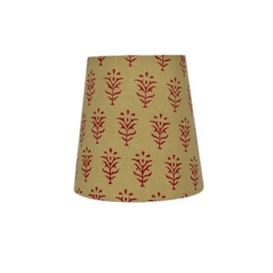 Beige Red  Floral  Sconce shade-  Chandelier Shade- lamp shade- Custom Made-Made To-Order-Home Decor-Table Lamp-High End Lampshade