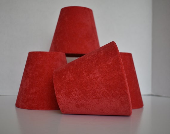 Red Velvet Sconce Shades Chandelier Custom