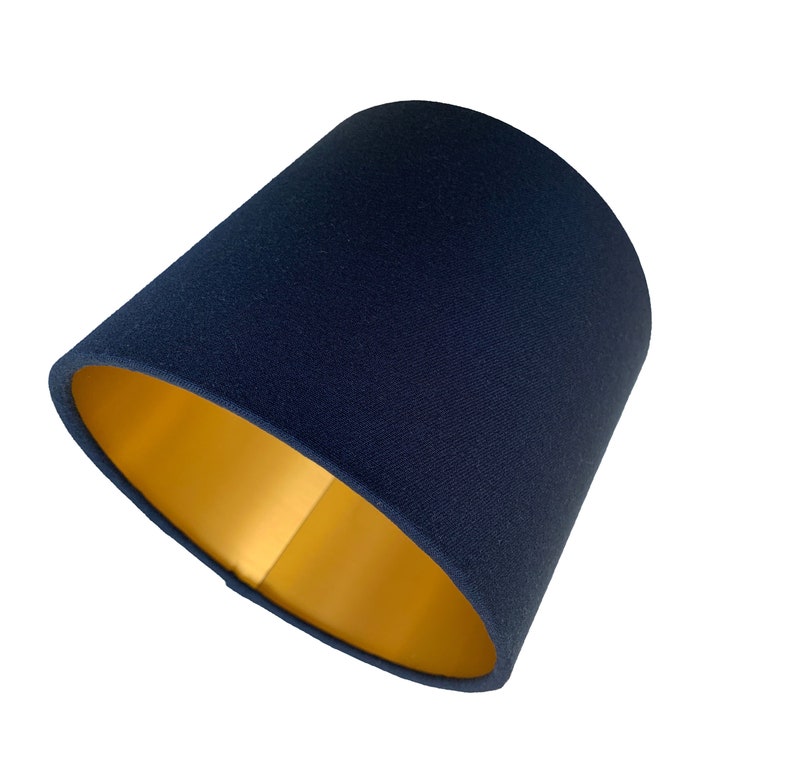Navy Gold Drum Lampshadelamp Shade Lampshadecustom Etsy