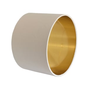 Handmade Ivory Velvet Drum Lampshade: Gold Lined, Custom Order