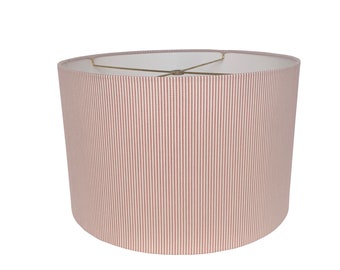 Kravet Pink Stripe Lampshade-Pink Lamp Shade-Custom Made-To-Order-Home Decor- Geometric Lamp Shade