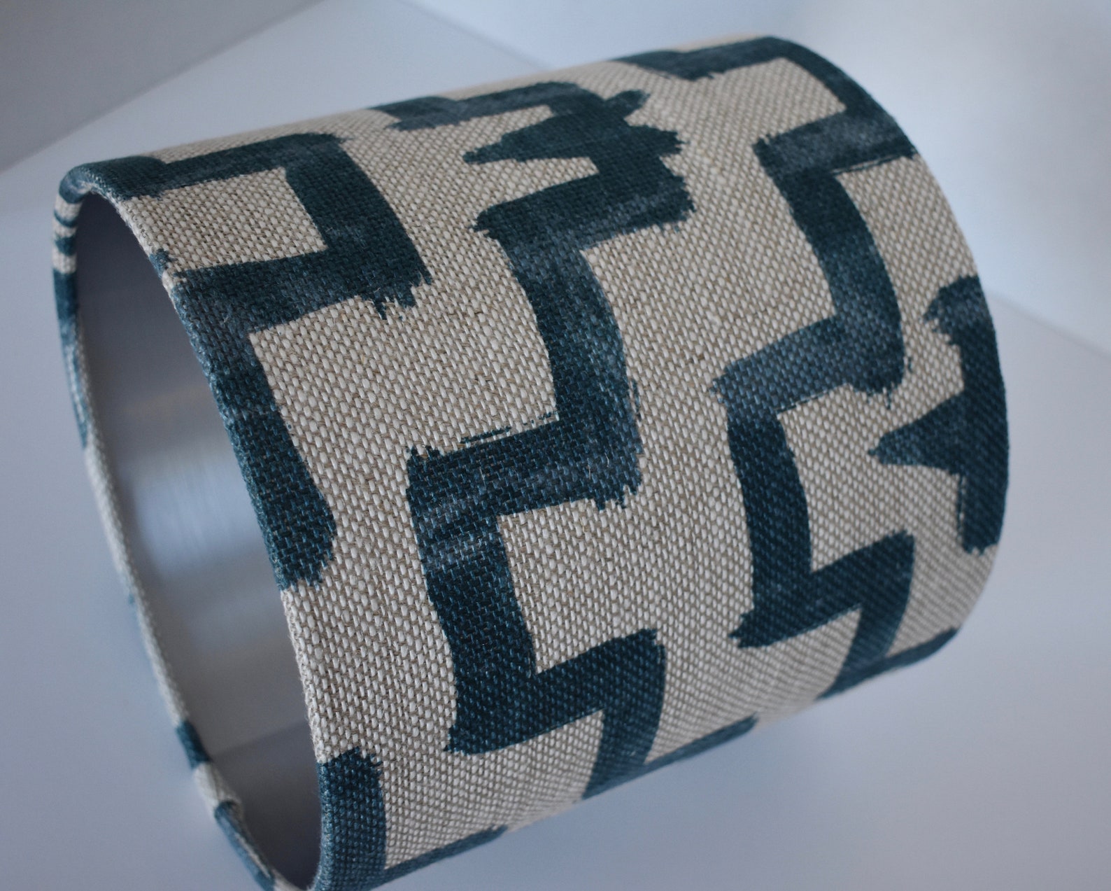 Zak and Fox Lampshade in Tulu/indigo Blue/ Geometric - Etsy