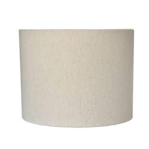 Natural Drum Lampshade-Natural Cotton   Lamp Shade -Custom Made-To-Order-Home Decor-Table Lamp-Mid Century  Lampshade
