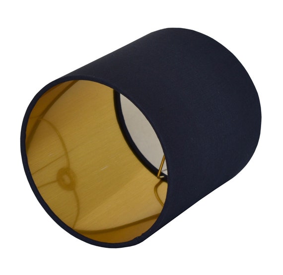blue gold lamp shade