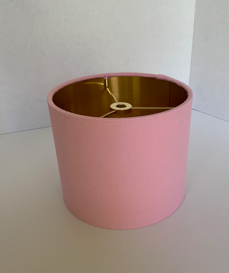 Pink Gold Drum Lampshadelamp Shade Lampshadecustom Etsy