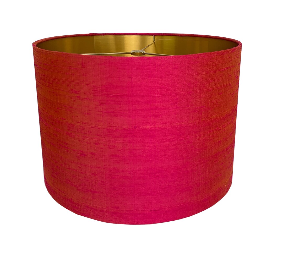 Hot Pink Silk Drum Lampshade Hot Pink Lamp Shade custom Madetoorder