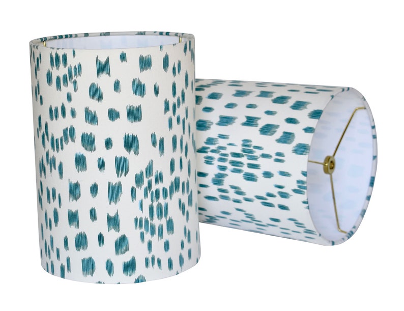 Aqua Les Touches Drum Lampshade Animal Print Lamp Shade Custom Made Brunschwig Fils To Order Home Decor High End