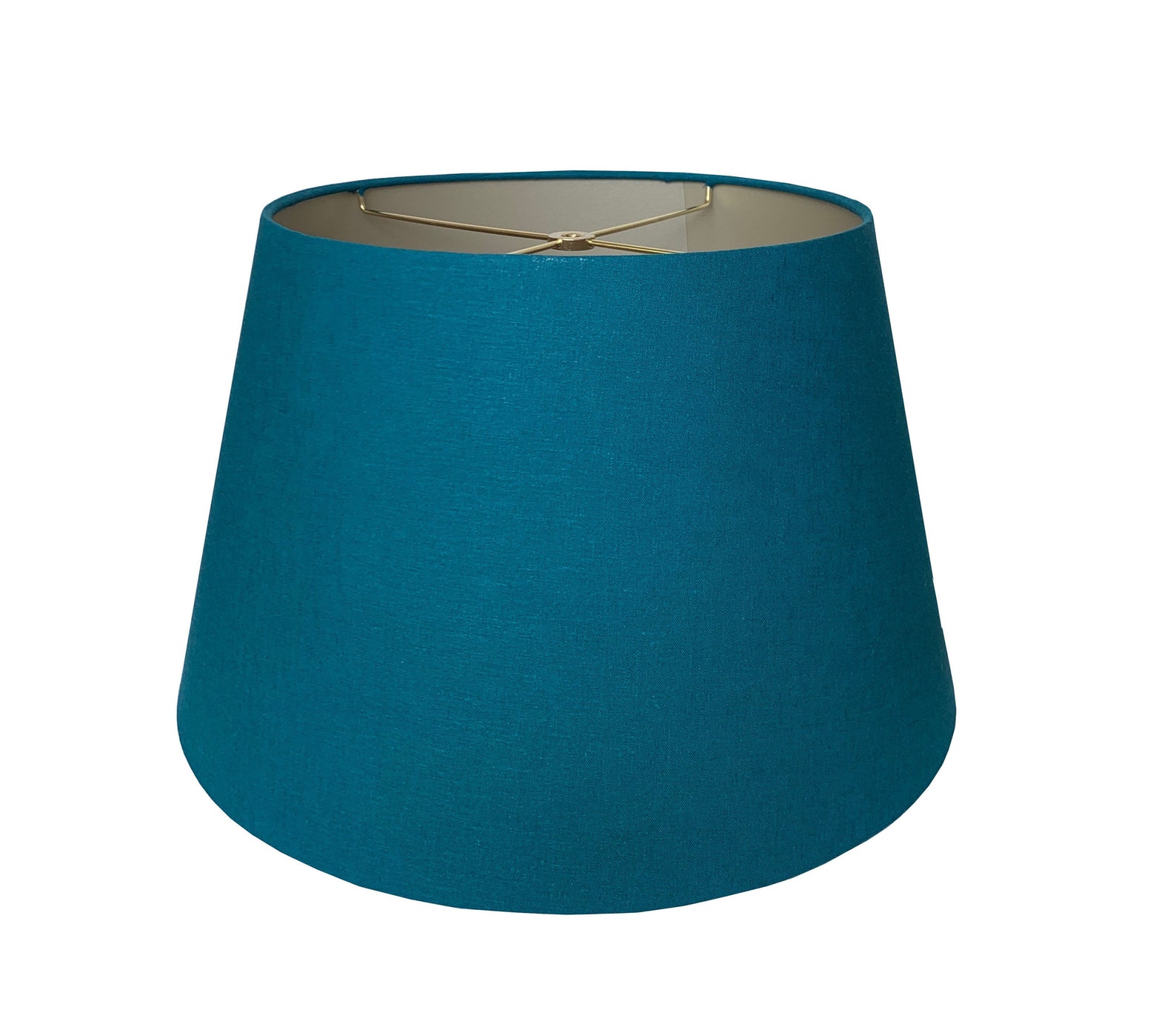 Teal Gold Tapered Lampshadelamp Shade Lampshadecustom Madetoorder