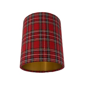 Listing is for one shade -Red plaid  Sconce Shades-Chandelier Shades -Custom Made-Made To-Order-High End Shades-Holiday Christmas Lamp Shade