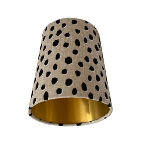 Handcrafted Dalmatian Print Lampshade: Beige & Black Sconce Shade