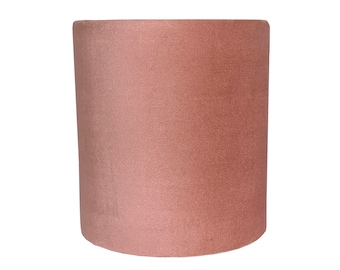 May include: A dusty rose pink velvet lampshade.