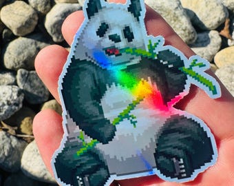 Baitang Panda King of the Fighters Holographic Pixel Vixen Sticker