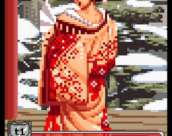 Mai Undressing - PIxel Vixen TCG #1