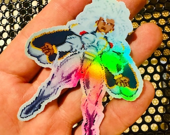 Storm X-Men Children of the Atom Pixel Art Holographic Sticker