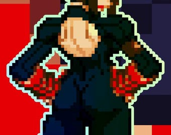 Juli Street Fighter Alpha 3 Holographic Pixel Vixen Sticker