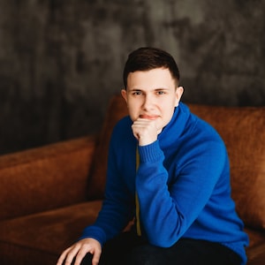 Merino Wool Turtleneck Sweater: Men&#39;s Stand-Up Collar Jumper