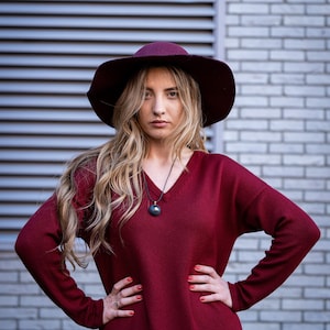 V Neck Sweater Dress Etsy UK