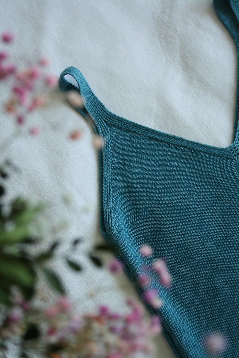 linen knit slip top