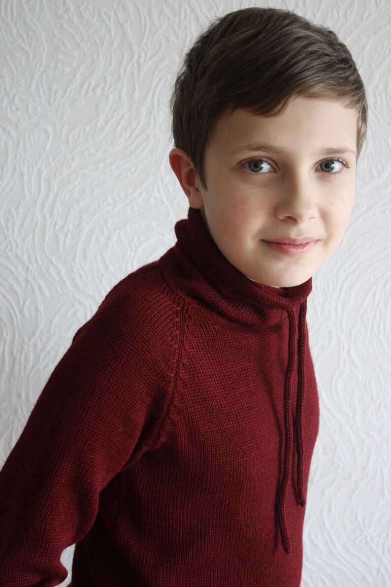 Merino Wool Sweater Toddler Turtleneck Knitted Jumper Etsy