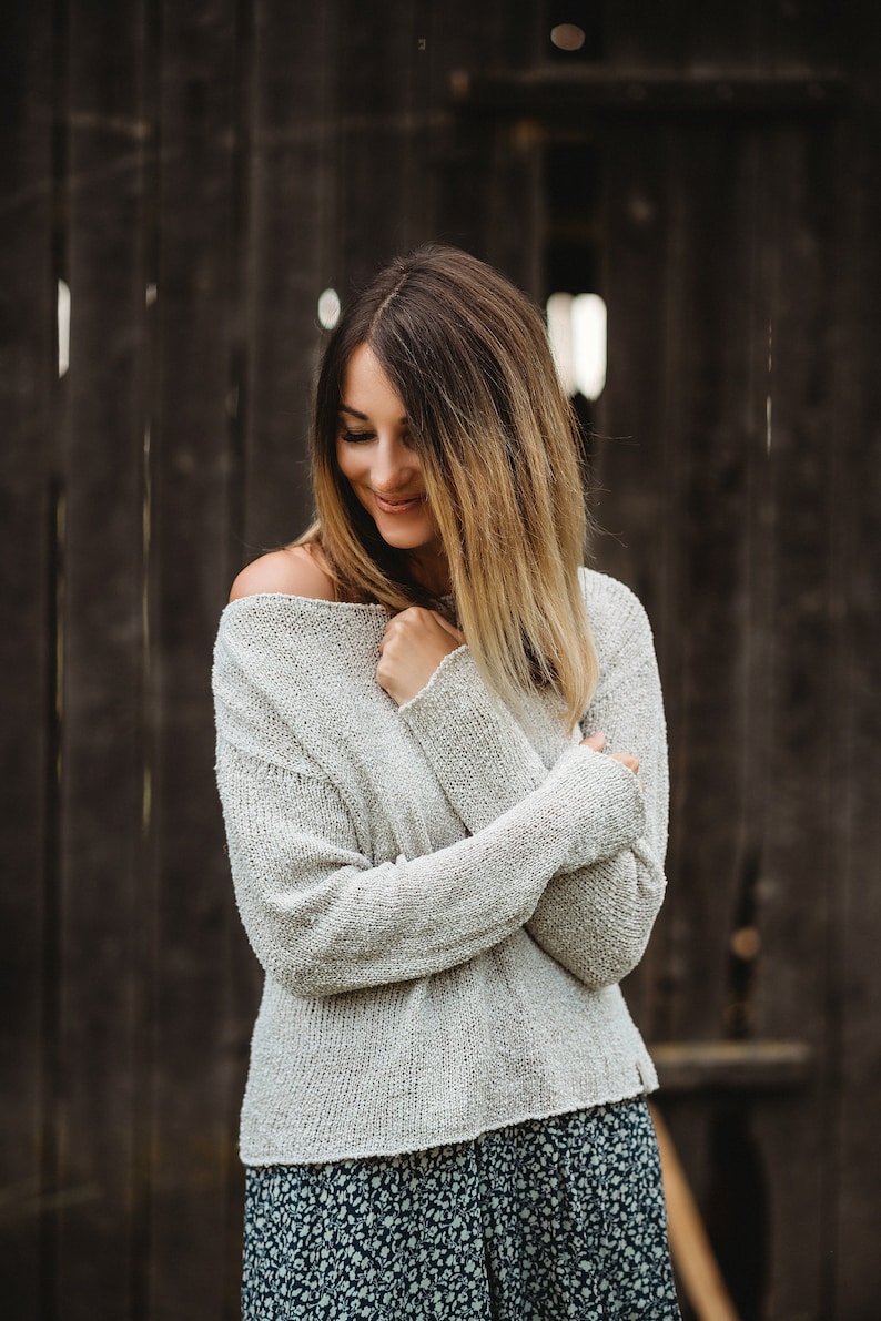 womens linen jumper