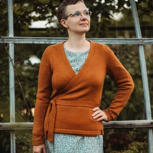 wrap cardigan in merino wool