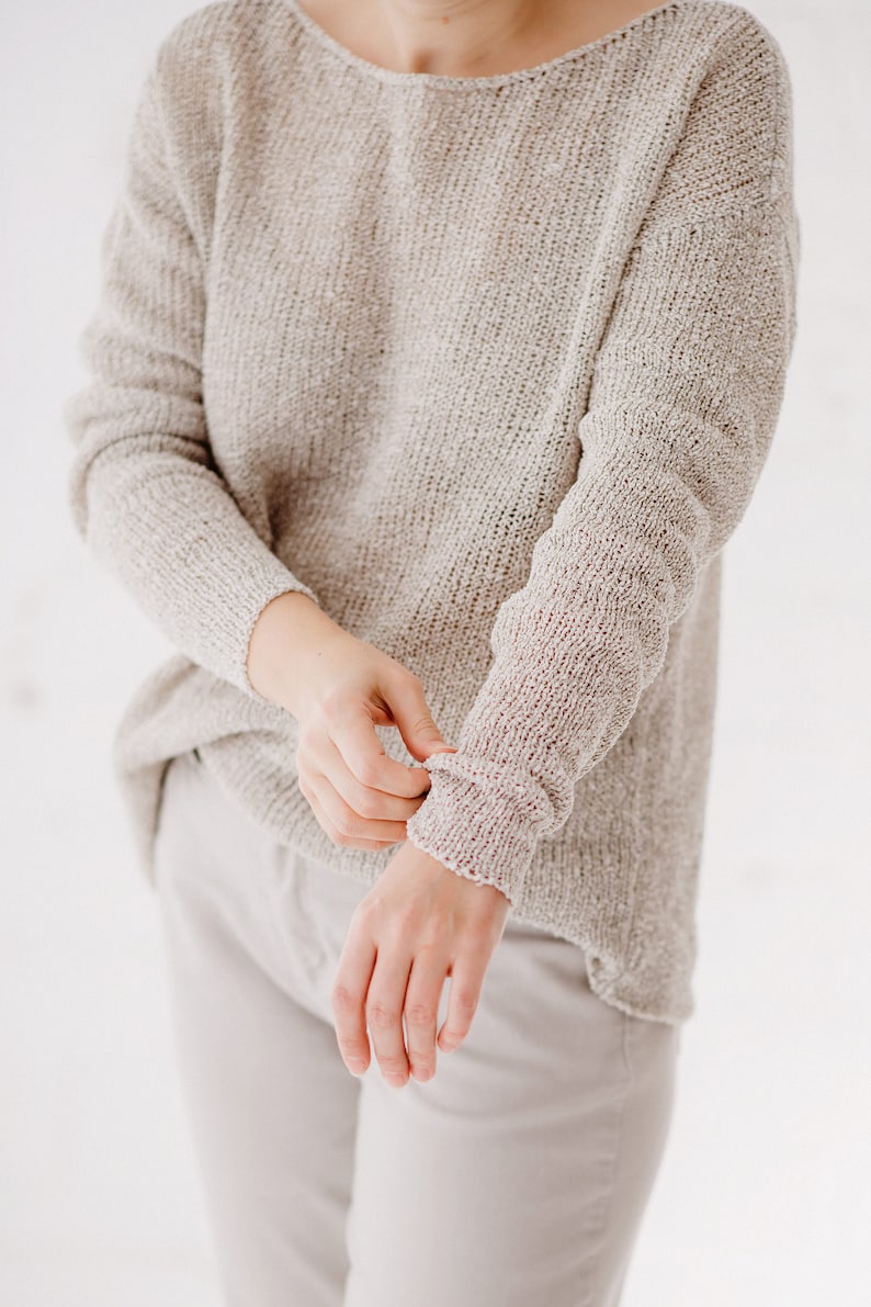 natural linen sweater