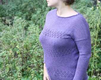 Pull femme, pull alpaga pour femme, haut à manches longues