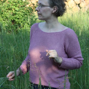 Linen Sweater, Summer Lightweigt Linen Jumper, Organic Linen Top for Women, Knit Loose Pullover