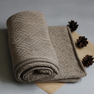 Pure merino wool baby blanket, newborn swaddle wrap