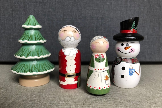 snowman peg doll