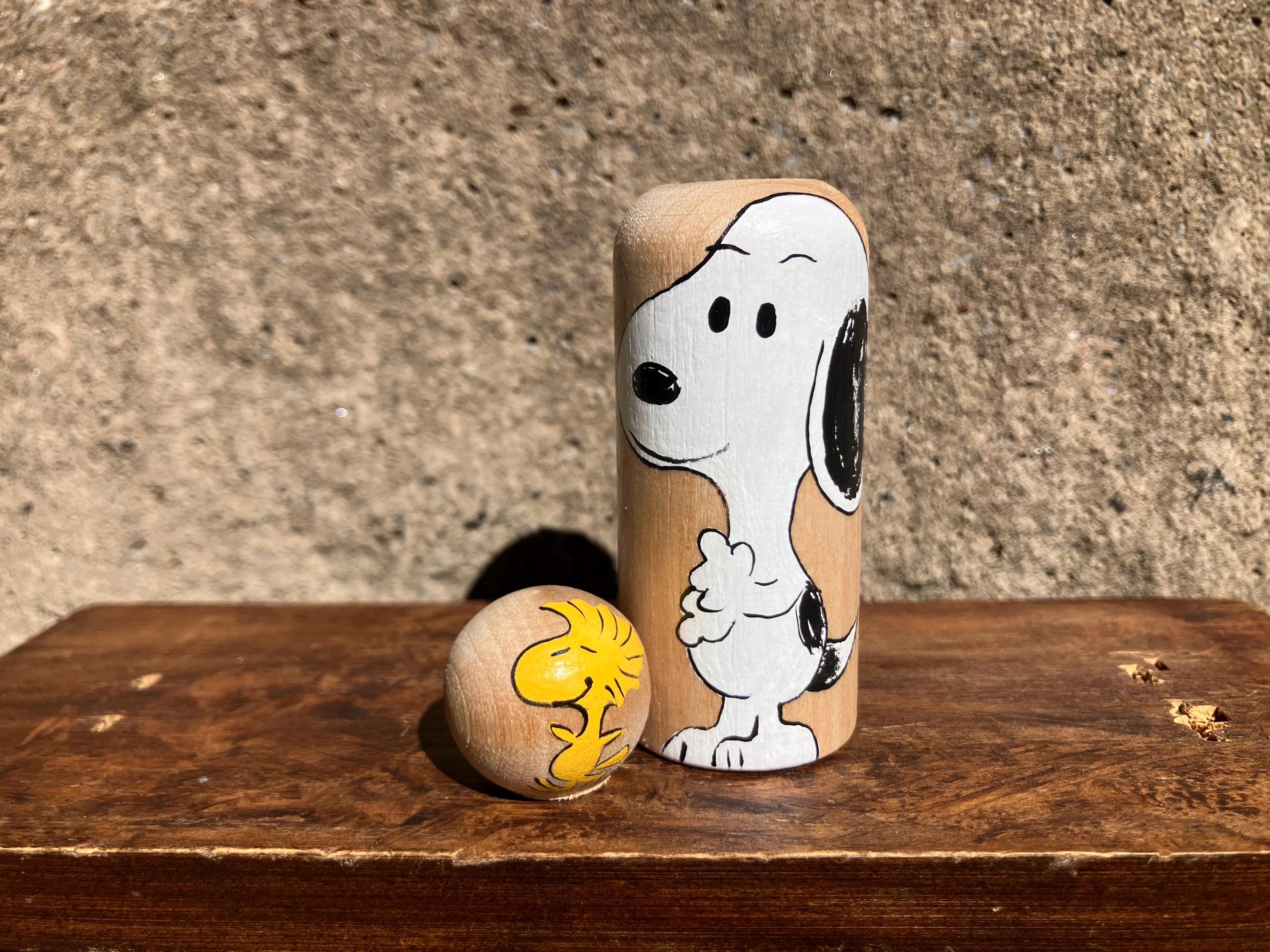 Peanuts Handpainted Wooden Peg Doll Toys - Charlie Brown, Snoopy