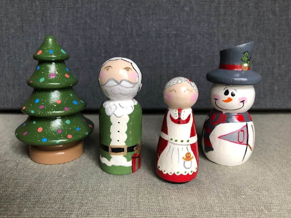 Peg doll christmas tree ornaments Clearance