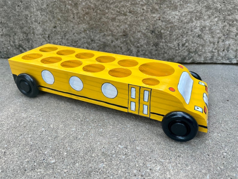 Magic School Bus Handpainted Wooden Peg Doll Toys with or without Bus image 6