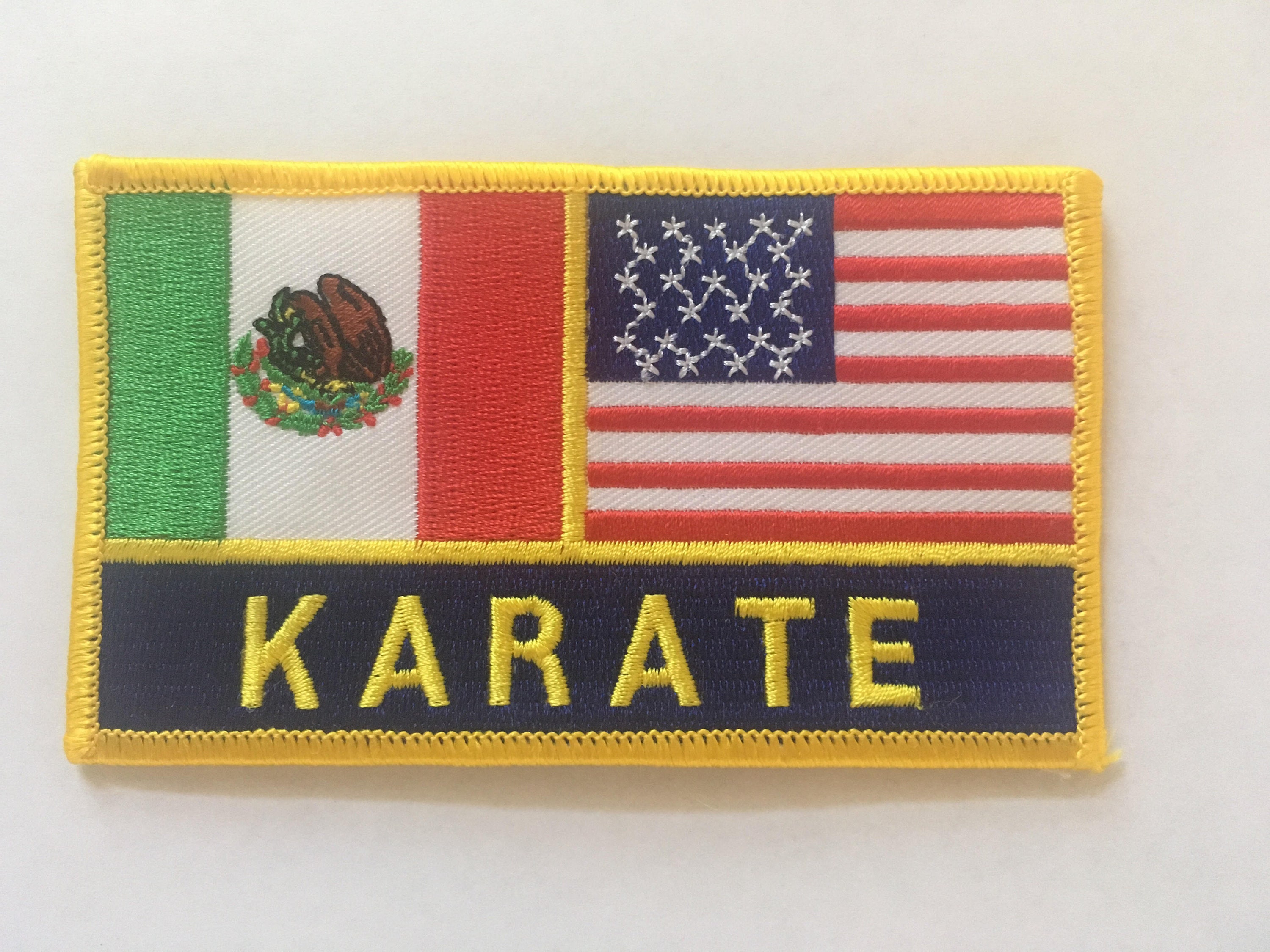 Karate Patch Mexico Flag&USA Flag Embroidered Patch Sew On Etsy