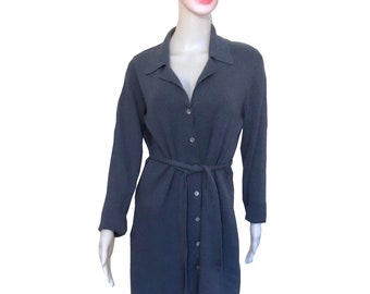 Vintage 1970s Pierre Cardin Blue Sweater Dress