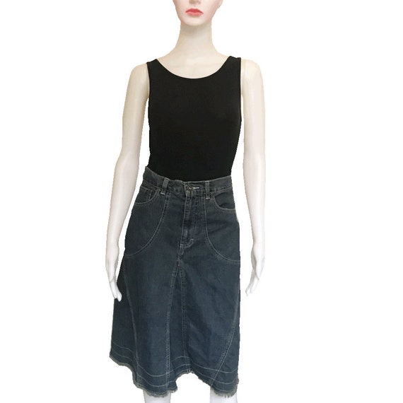Vintage 1980s Gloria Vanderbilt Denim Skirt