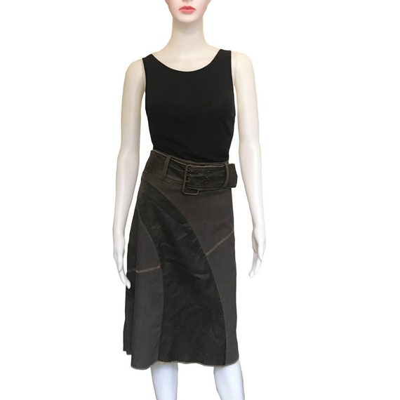 Vintage 1990s Solo Paris Denim Patchwork Skirt