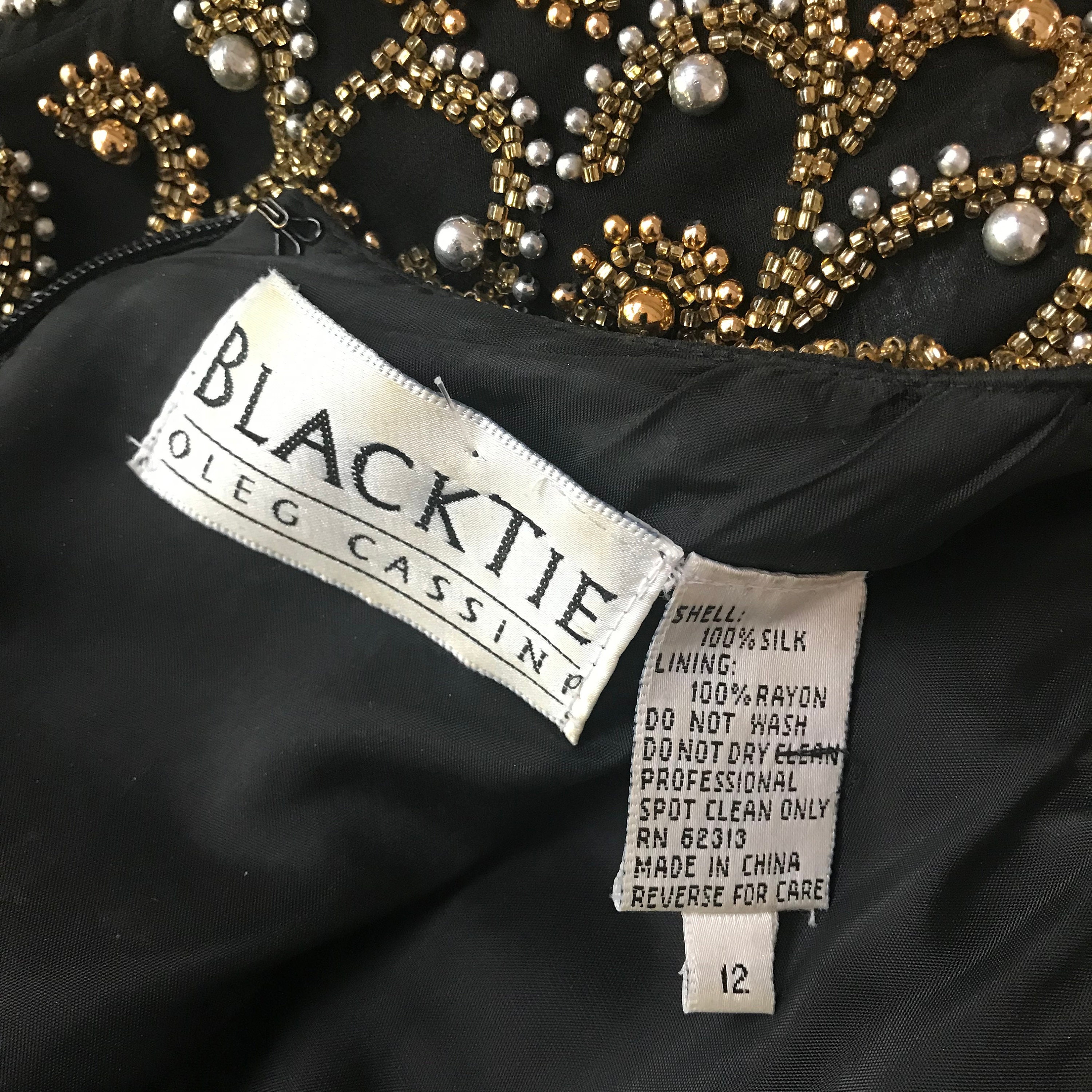 black tie oleg cassini vintage