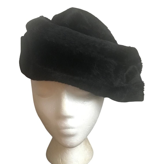 Vintage 1960s Michael Terres Black Felt Hat - image 1