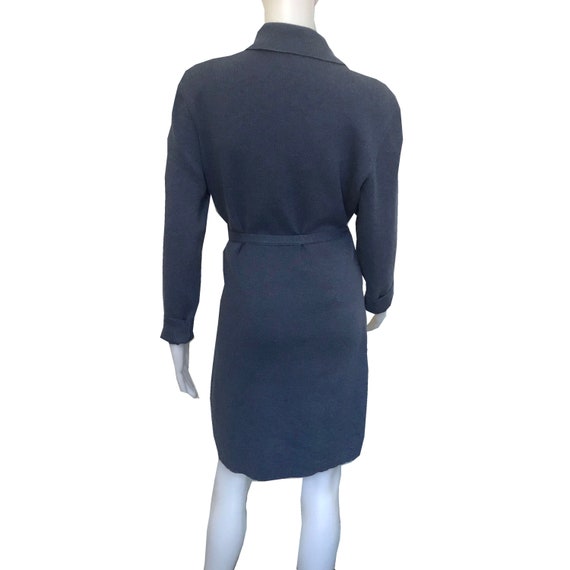 Vintage 1970s Pierre Cardin Blue Sweater Dress - image 2