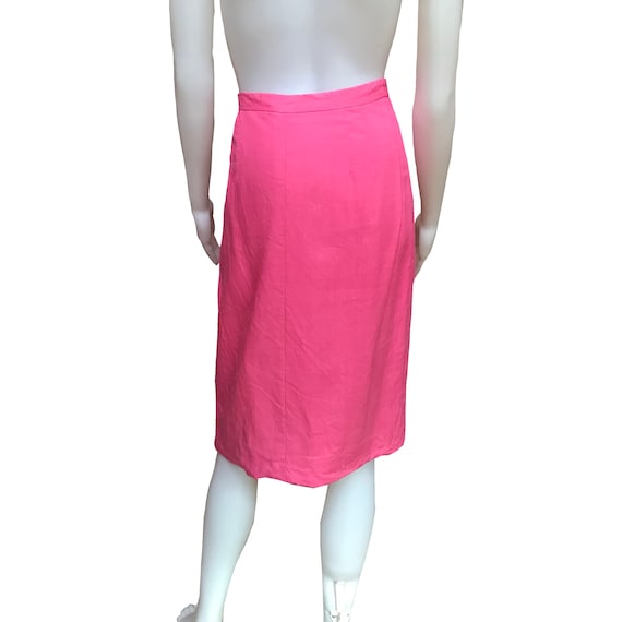 Vintage 1960s Ilsa Engel Hot Pink Linen Skirt Suit - image 6