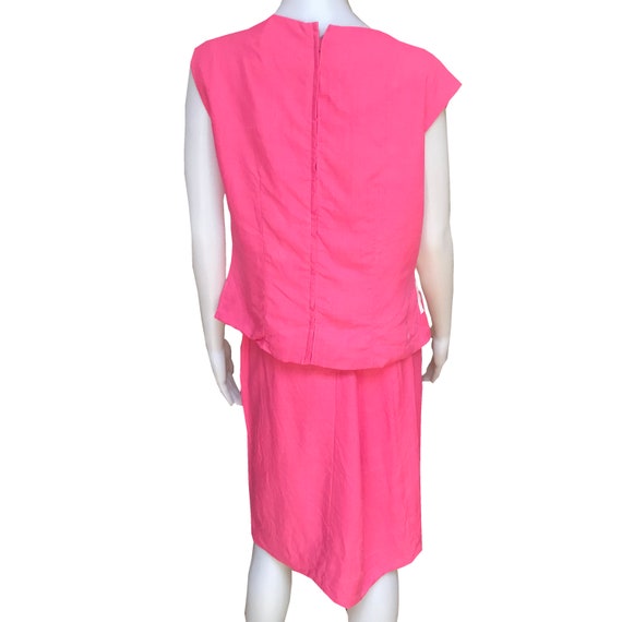 Vintage 1960s Ilsa Engel Hot Pink Linen Skirt Suit - image 2