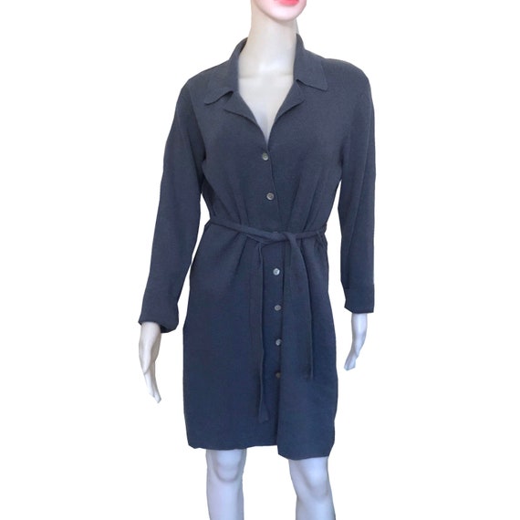 Vintage 1970s Pierre Cardin Blue Sweater Dress