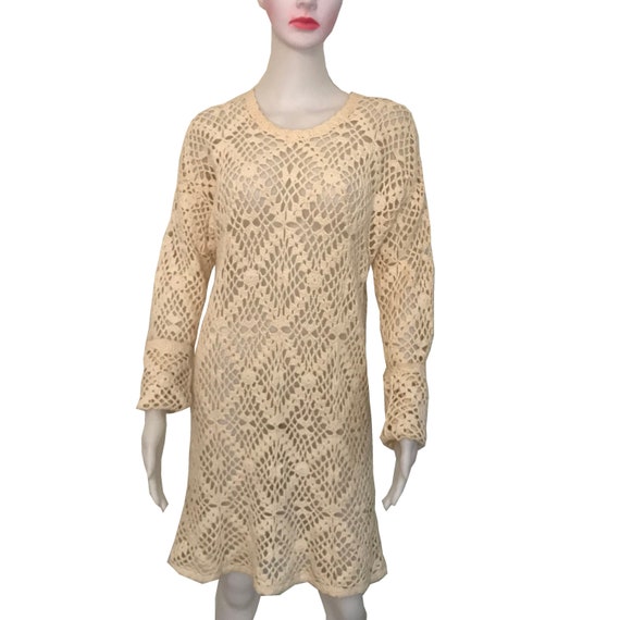 cream colored boho dress