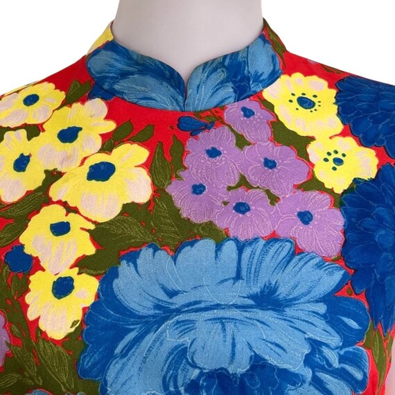 Vintage 1960s Adele Simpson Floral Maxi Dress - image 6