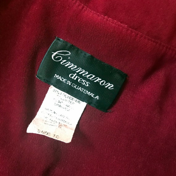 Vintage 1980s Cimmaron Crimson Velvet Blazer - Si… - image 7