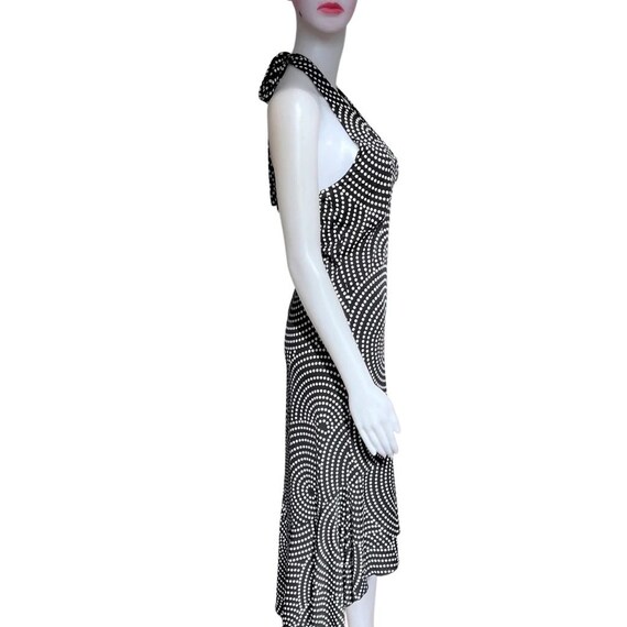 Vintage 1990s Polka Dot Graphic Print Halter Dress - image 3