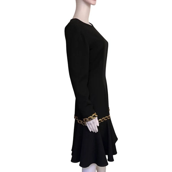 Vintage 1980s Lillie Rubin Black Crepe Dress - image 4